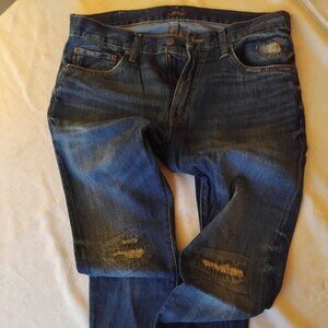 Polo Ralph Lauren jeans - medium dark blue  distressed jeans - size 32 x 30